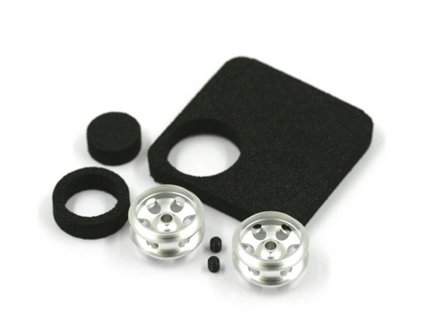 Sloting Plus SP023508 - 'R' UFO Wheels - 16.9 x 10mm - with Foam Inserts - pair