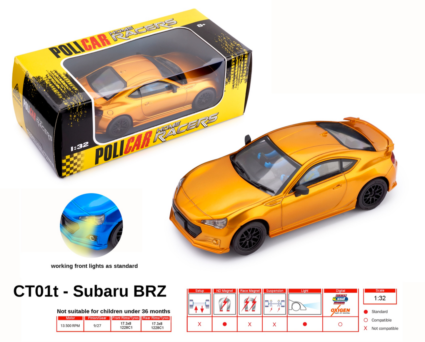 Policar PCT01T - Subaru BRZ Laranja