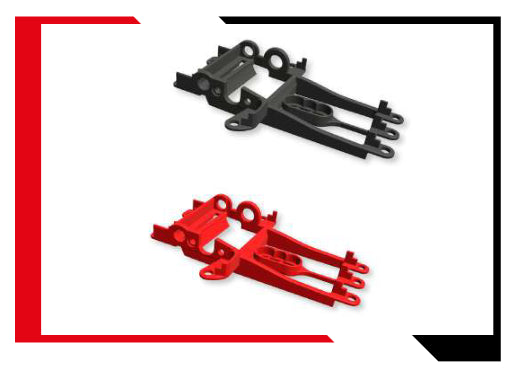 NSR1335H - Sidewinder Motor Mount for NSR Hypercar - +1.25mm Offset - Red Extra Hard