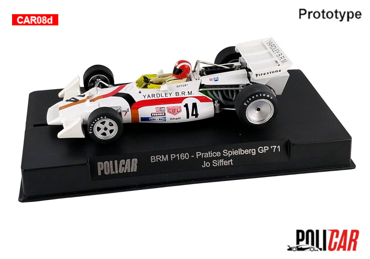 Policar PCAR08D - PRE-ORDER NOW! - BRM P160 - Siffert #14 - '71 Spielberg GP Practice
