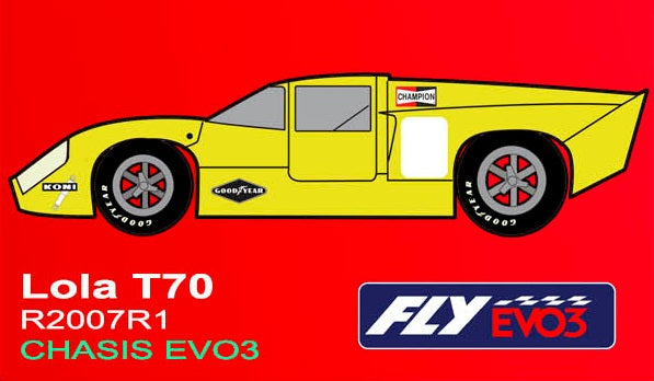 Fly R2007R1 - PRE-ORDER NOW! - Lola T70 MkIII - Yellow - RACING EVO3