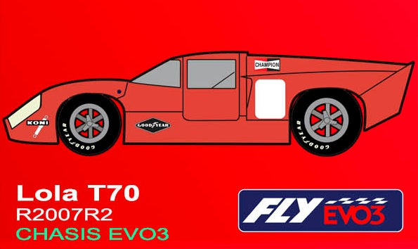 Fly R2007R2 - PRE-ORDER NOW! - Lola T70 MkIII - Red - RACING EVO3
