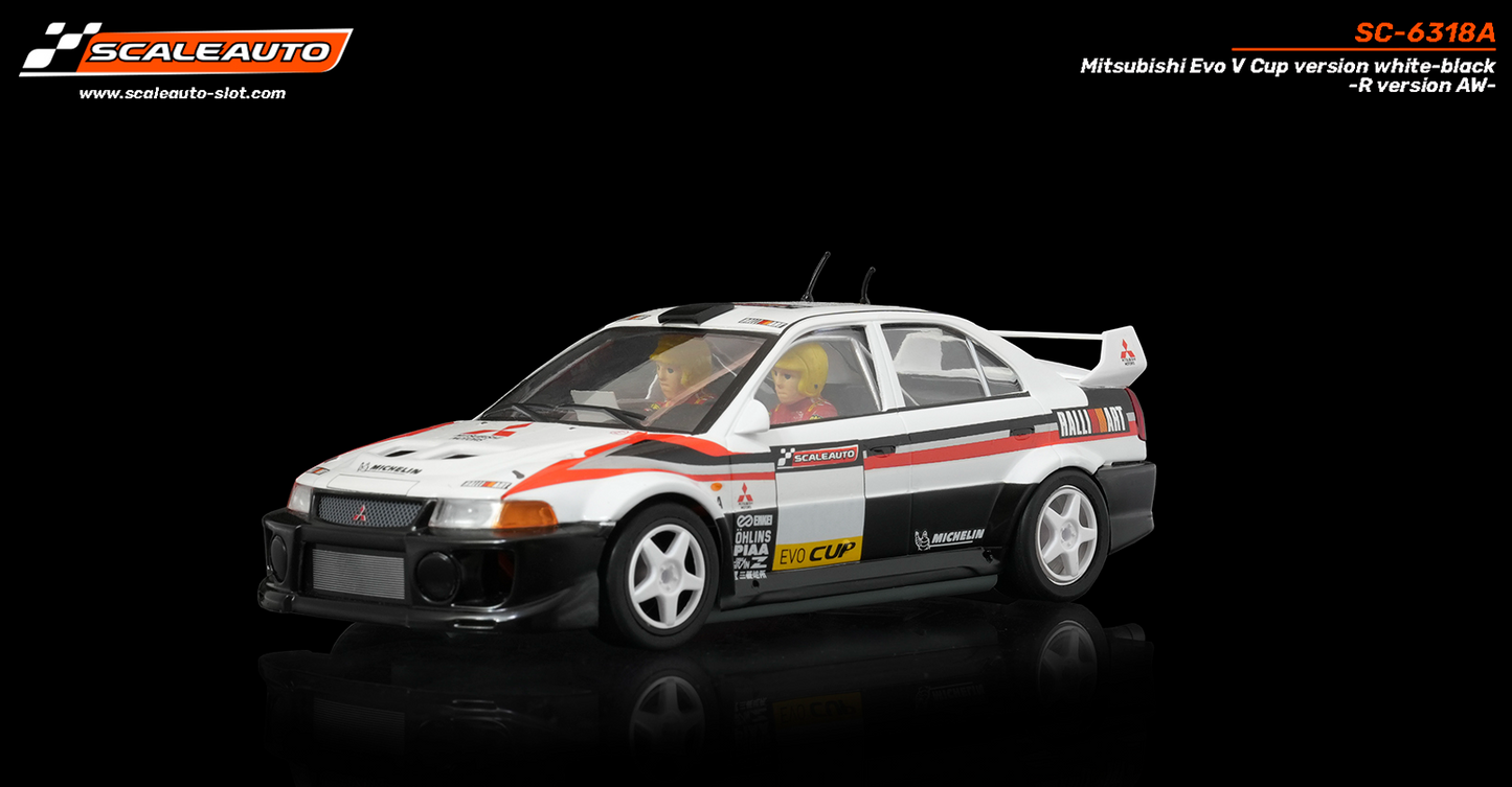 Scaleauto SC-6318A - Mitsubishi Lancer EVO V - Cup Version - White - R4WD Series