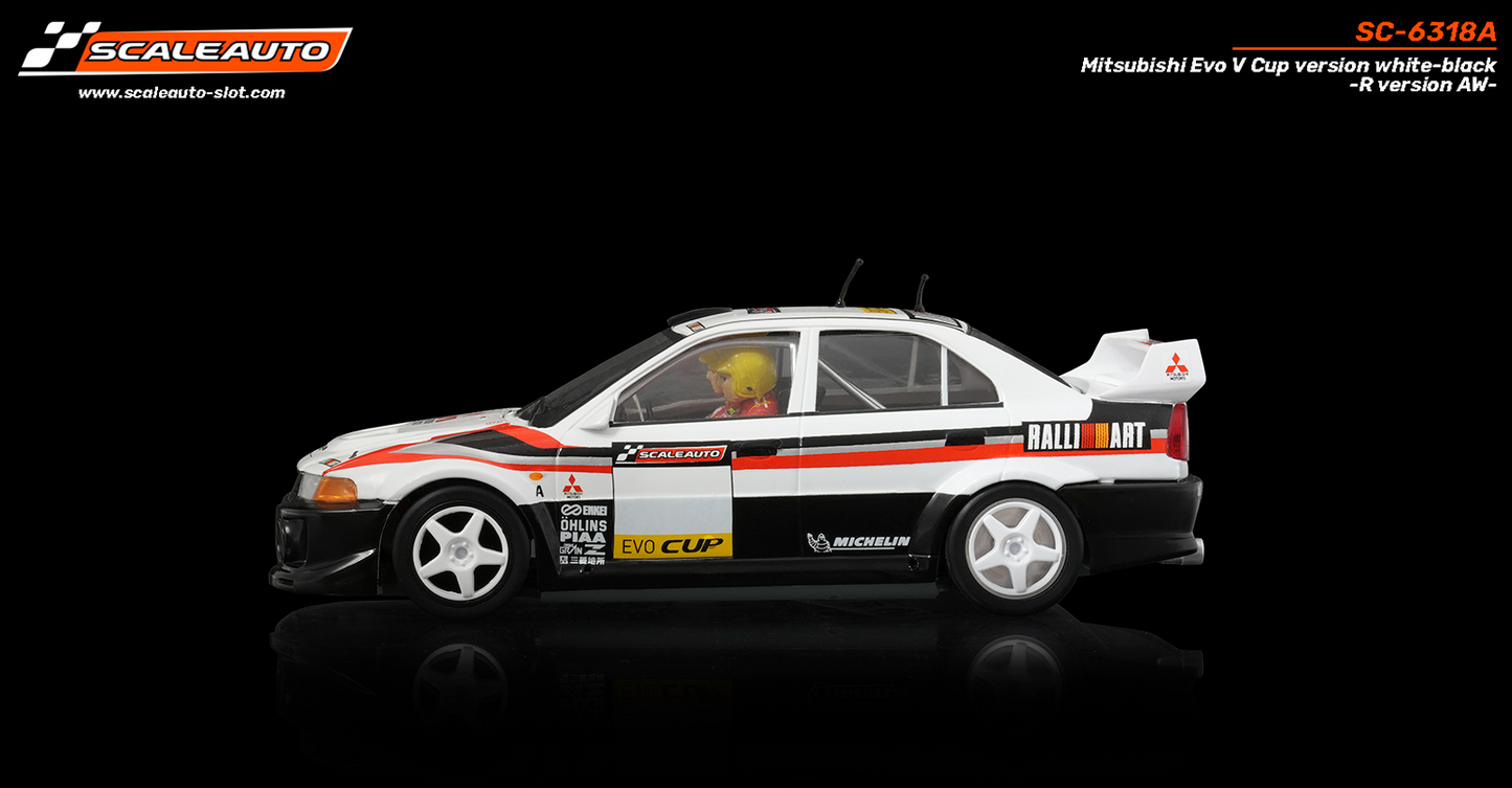 Scaleauto SC-6318A - Mitsubishi Lancer EVO V - Cup Version - White - R4WD Series