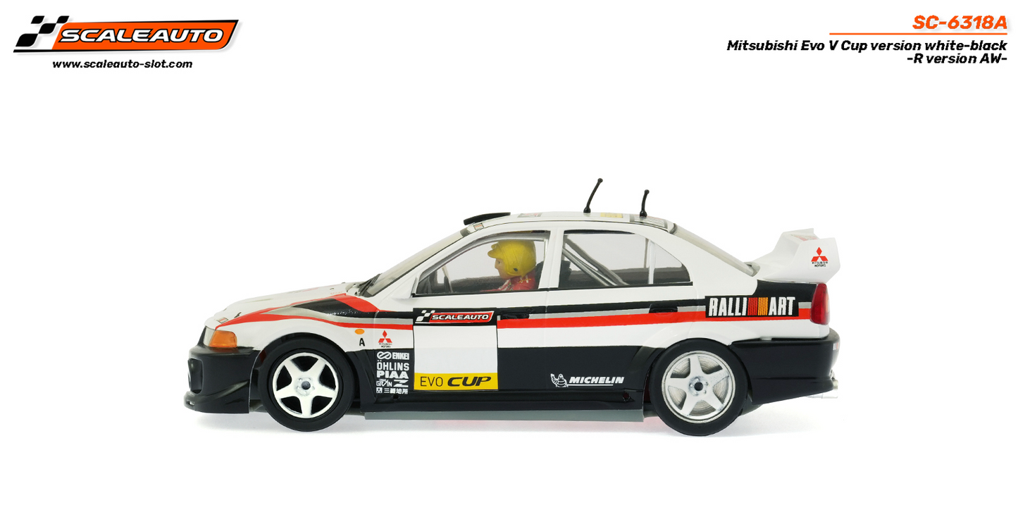 Scaleauto SC-6318A - Mitsubishi Lancer EVO V - Cup Version - White - R4WD Series