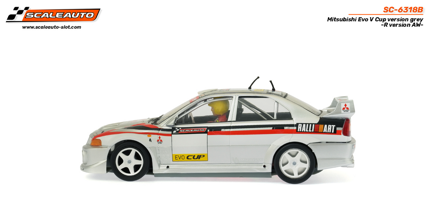 Scaleauto SC-6318B - Mitsubishi Lancer EVO V - Cup Version - Grey - R4WD Series