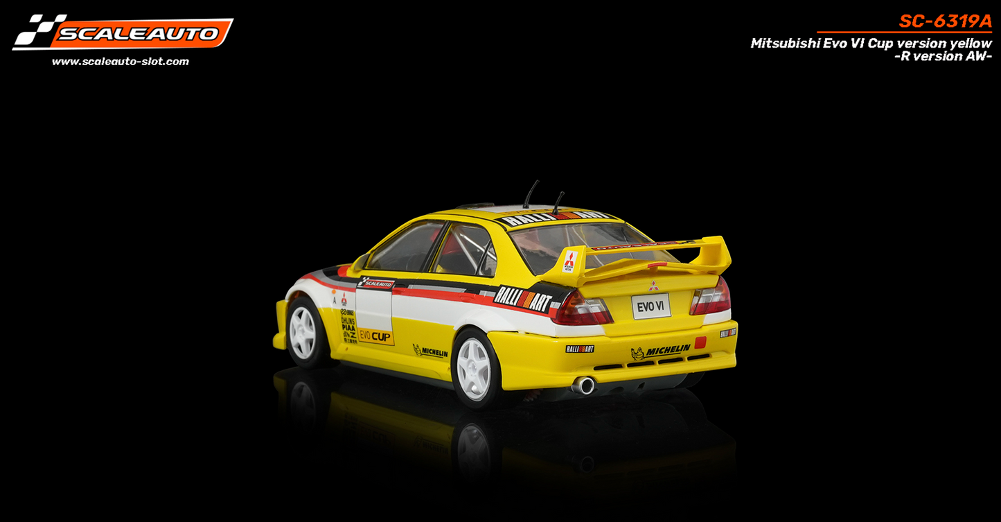 Scaleauto SC-6319A - Mitsubishi Lancer EVO VI - Cup Version - Yellow - R4WD Series