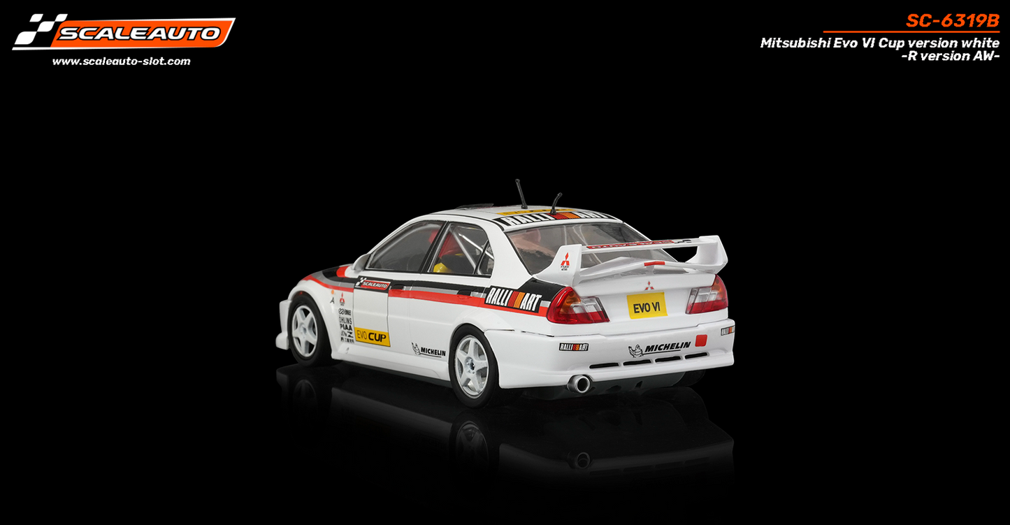 Scaleauto SC-6319B - Mitsubishi Lancer EVO VI - Cup Version - White - R4WD Series