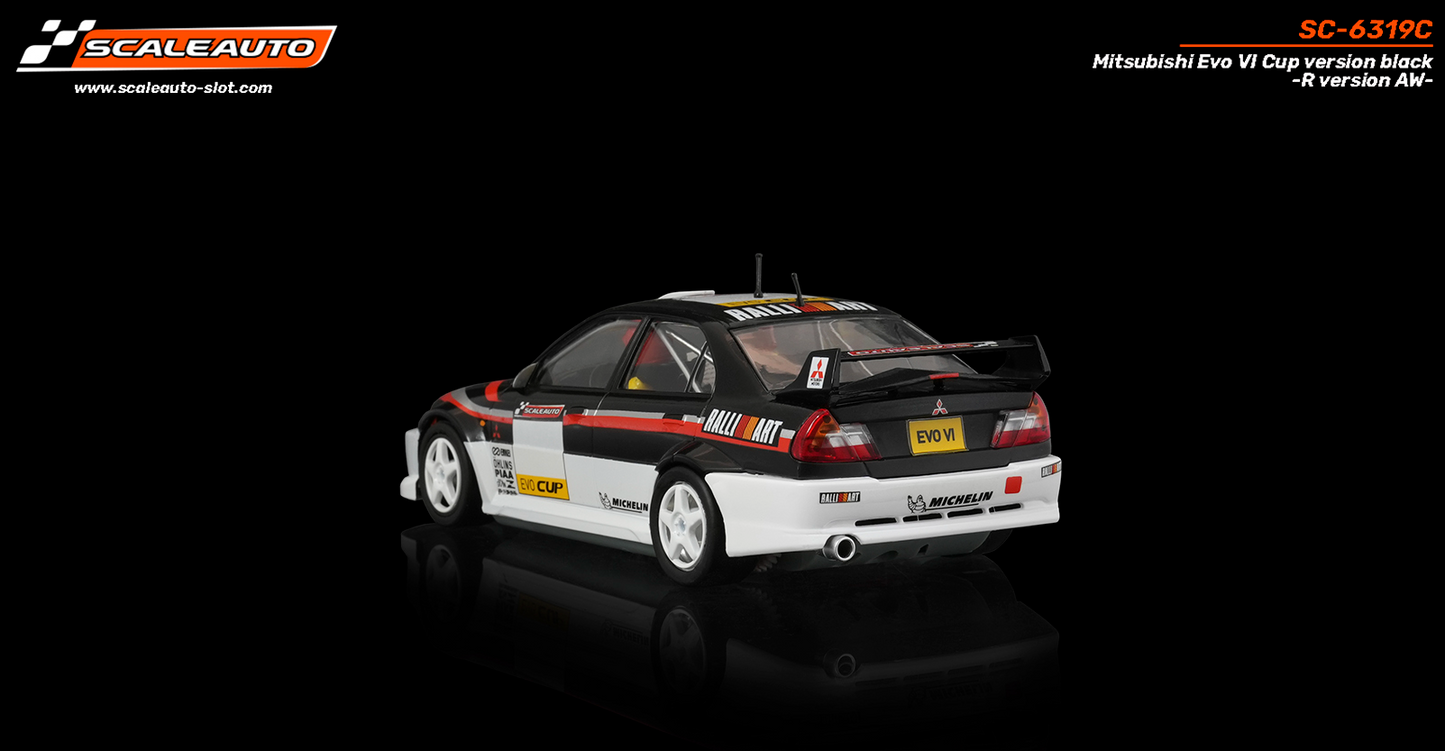 Scaleauto SC-6319C - Mitsubishi Lancer EVO VI - Cup Version - Black - R4WD Series