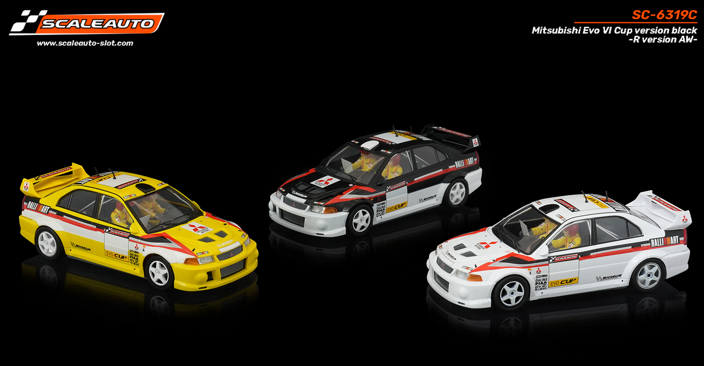 Scaleauto SC-6319C - Mitsubishi Lancer EVO VI - Cup Version - Black - R4WD Series