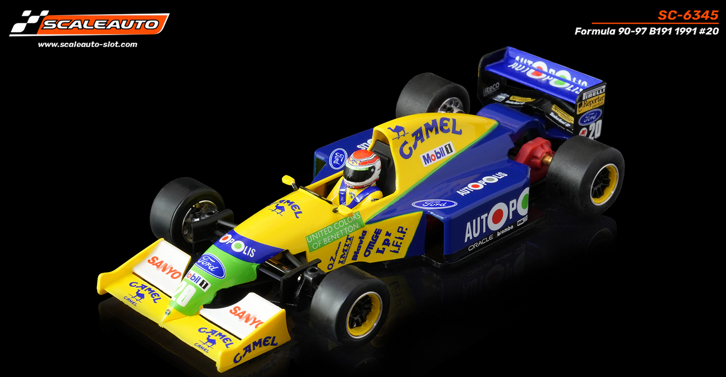 Scaleauto SC-6345 - Formula 90/97 - Benetton B191 #20 N. Piquet - High Nose