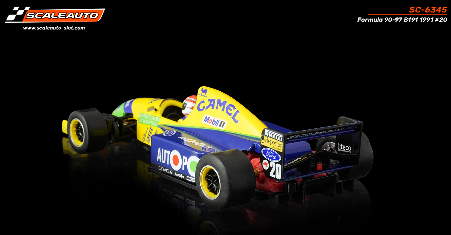Scaleauto SC-6345 - Formula 90/97 - Benetton B191 #20 N. Piquet - High Nose