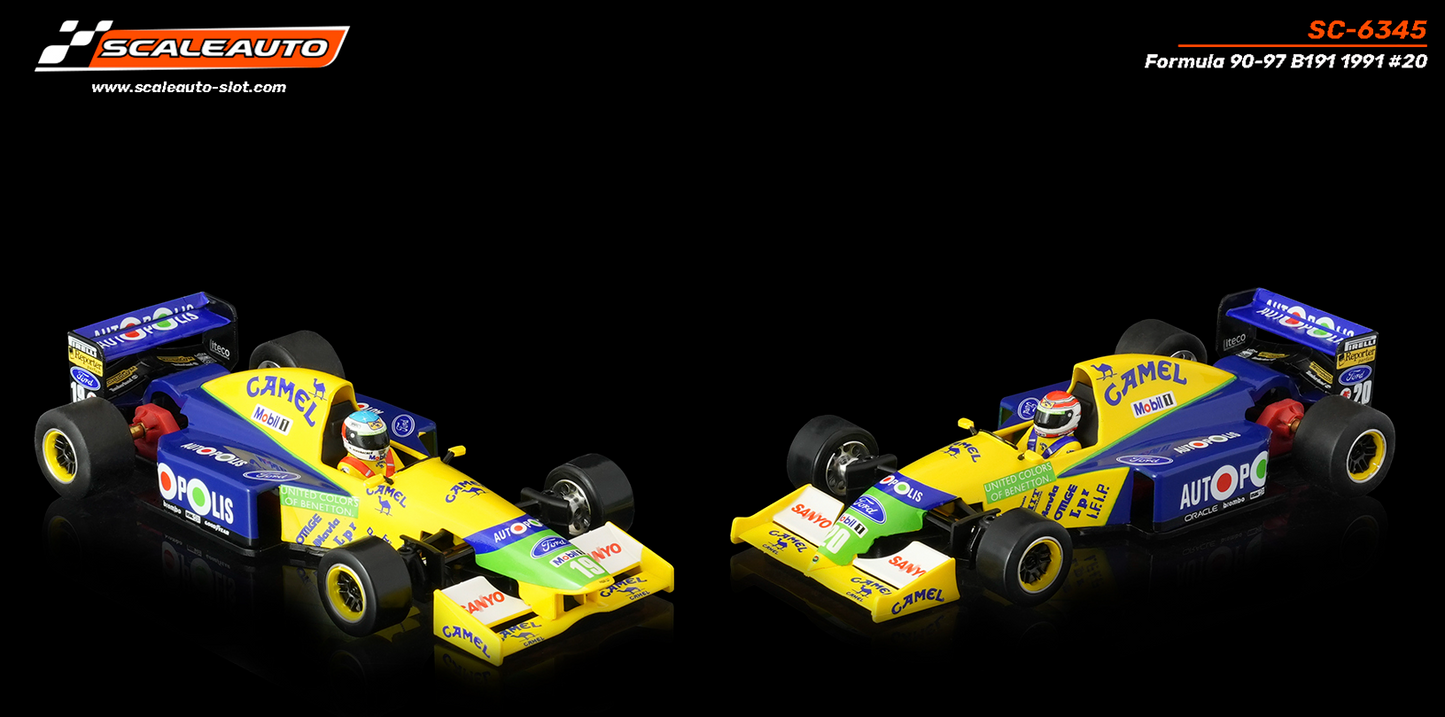 Scaleauto SC-6345 - Formula 90/97 - Benetton B191 #20 N. Piquet - High Nose