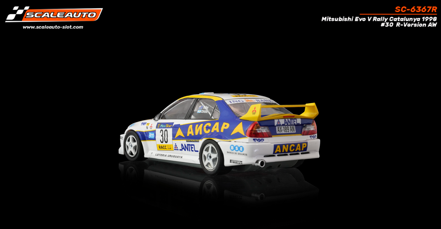 Scaleauto SC-6367R - PRE-ORDER NOW!!! - Mitsubishi Lancer EVO V - Ancap #30 - '98 Rally Catalunya Winner - R4WD Series
