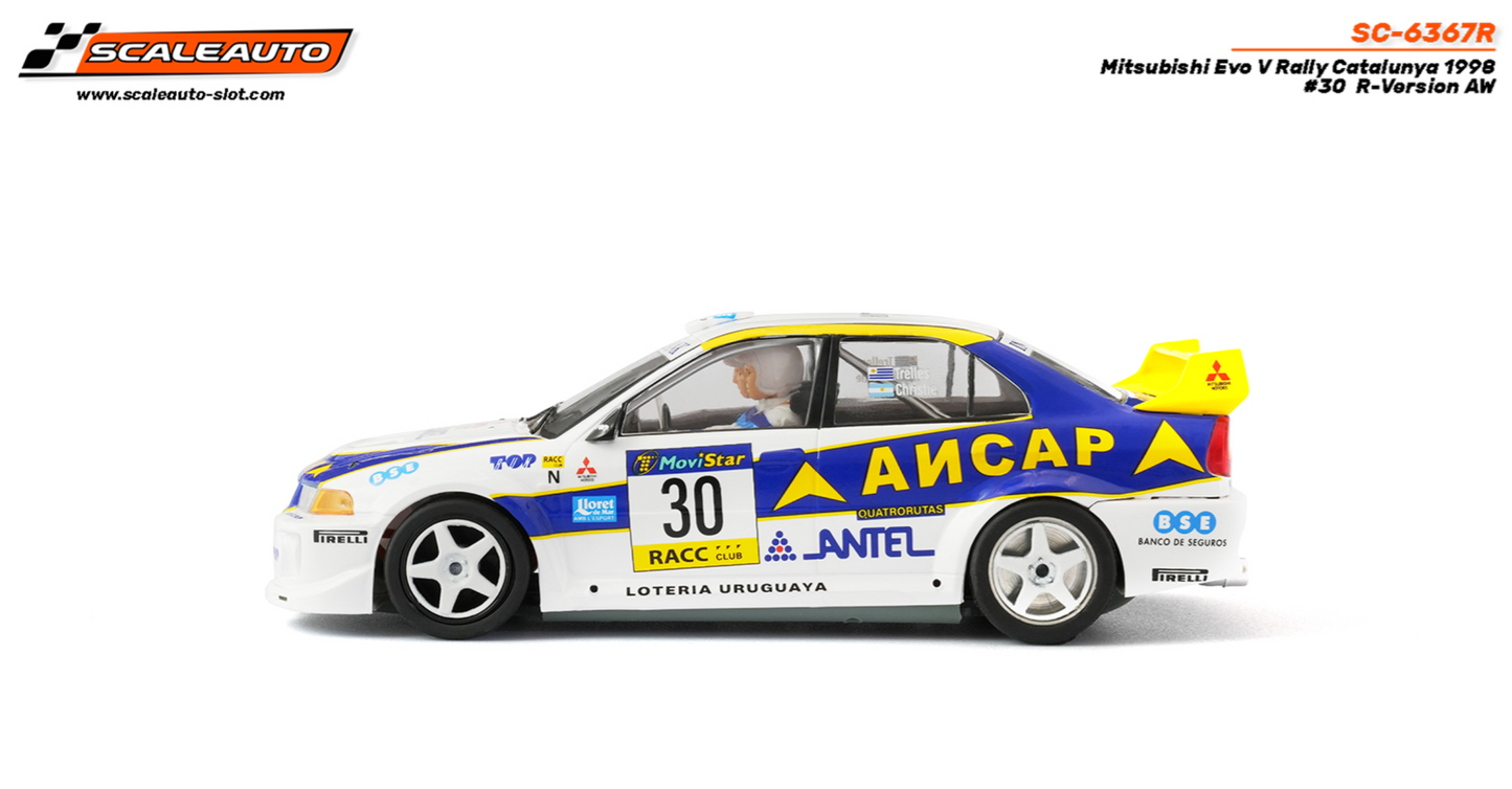 Scaleauto SC-6367R - PRE-ORDER NOW!!! - Mitsubishi Lancer EVO V - Ancap #30 - '98 Rally Catalunya Winner - R4WD Series