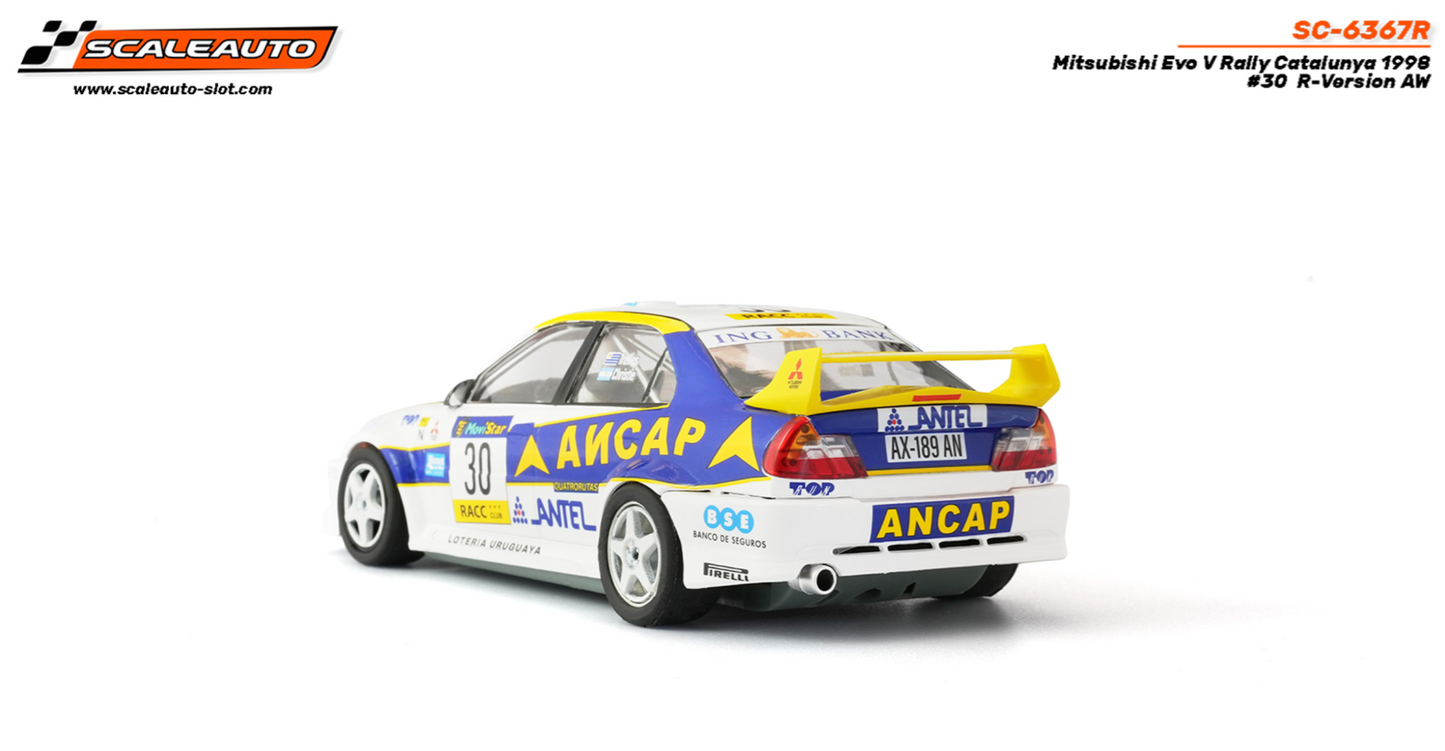 Scaleauto SC-6367R - PRE-ORDER NOW!!! - Mitsubishi Lancer EVO V - Ancap #30 - '98 Rally Catalunya Winner - R4WD Series