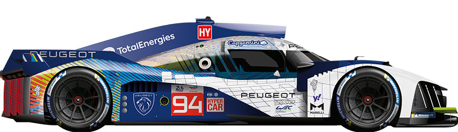 Scaleauto SC-6376 - FAÇA SUA PRÉ-VENDA AGORA!!! - Peugeot 9x8 LMH Hypercar #94 - Le Mans '23 - PRO