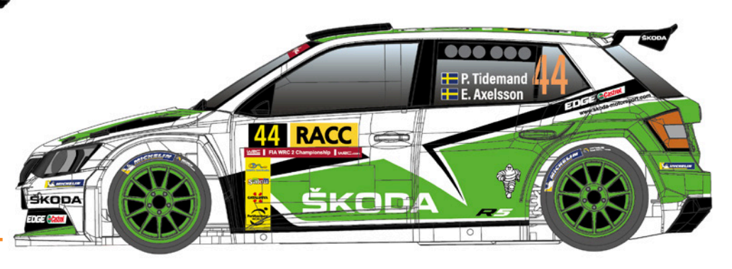 Scaleauto SC-6442R - Skoda Fabia R5 #44 - '20 RACC Rally Winner - R4WD Series