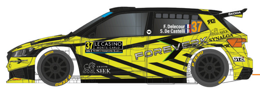 Scaleauto R-Series SC-6446R - PRE-ORDER NOW! - Skoda Fabia Rally2 #37 - '23 Rally Monte Carlo