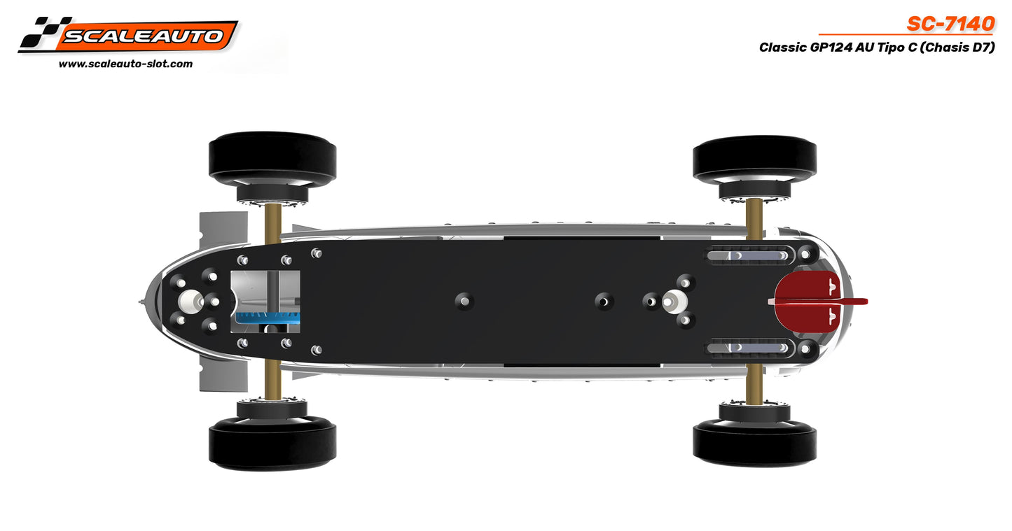 Scaleauto SC-7140 - Auto Union Type C - GP124 Classic - white kit (Chassis D7)