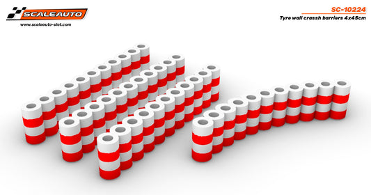 Scaleauto SC-10224 - Tyres wall crash barrier  4x45cm