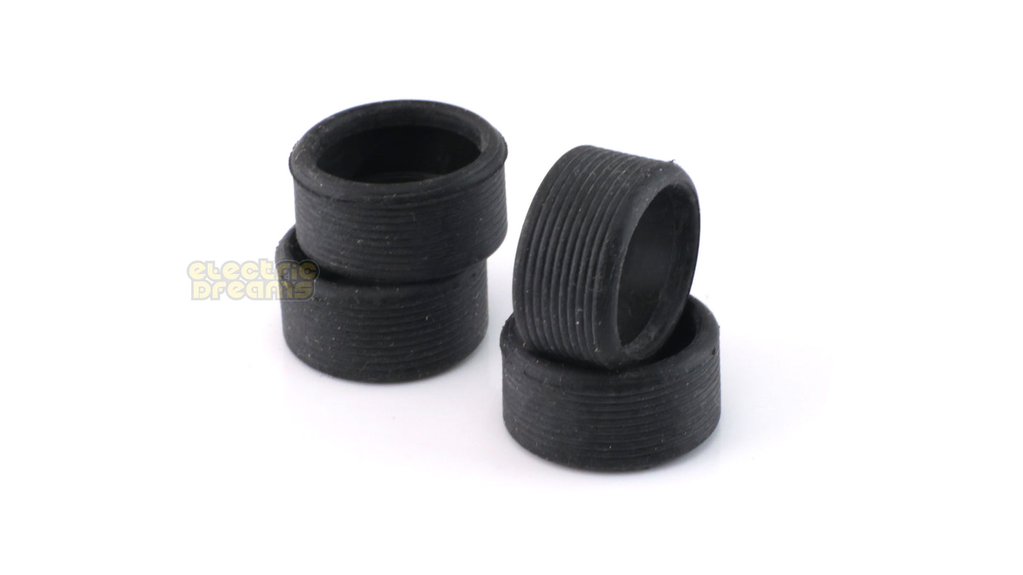 TeamSlot N0011 - Pack of 4 Tires - 16 x 8mm - Treaded - Low Profile - 35 Shore