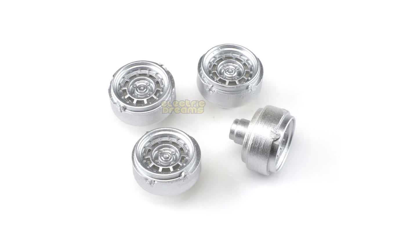 TeamSlot L17004 - 17mm Pro Plastic Wheels - Gotti 75BA - Rears Silver - Pack of 4