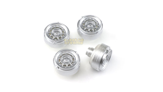 TeamSlot L17002 - 17mm Pro Plastic Wheels - Gotti 75BA - Fronts Silver - Pack of 4