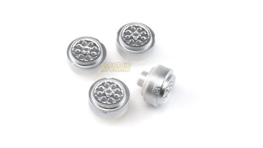 TeamSlot L15021 - 15mm Pro Plastic Wheels - Lancia Delta Cromodora CD - Silver - pack of 4