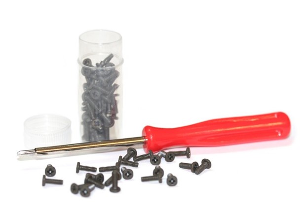 Sloting Plus SP158606 - Steel Flat Head Phillips Screws - M2 x 6mm - with Screwdriver