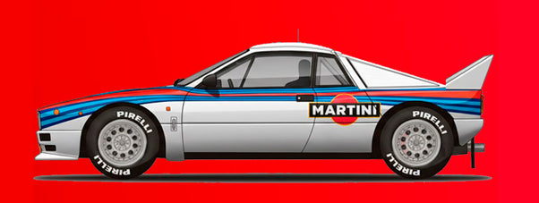 Fly R2001R2 - PRE-ORDER NOW! - Lancia 037 - Martini Racing White - RACING EVO3
