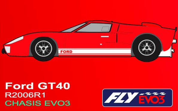 Fly R2006R1 - PRE-ORDER NOW! - Ford GT40 - Red - RACING EVO3