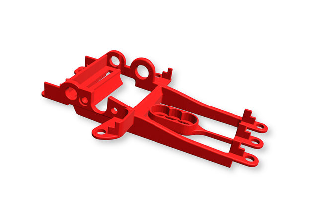 NSR 1334H - Sidewinder Motor Mount - for Hypercar - Offset +0.75mm - Extrahard Red