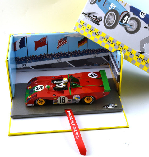 LMM 132116/16M - PRE-ORDER NOW! - Ferrari 312 PB - Carlos Pace #16 - '73 Le Mans