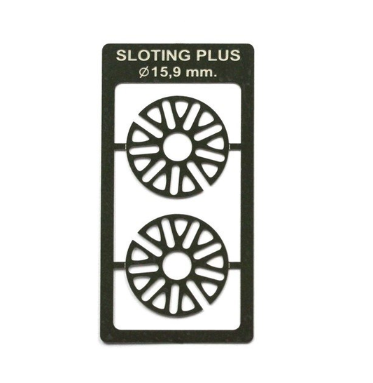 Sloting Plus SP029905 - BBS Hubcaps + Brake Discs - for 15.9mm wheels
