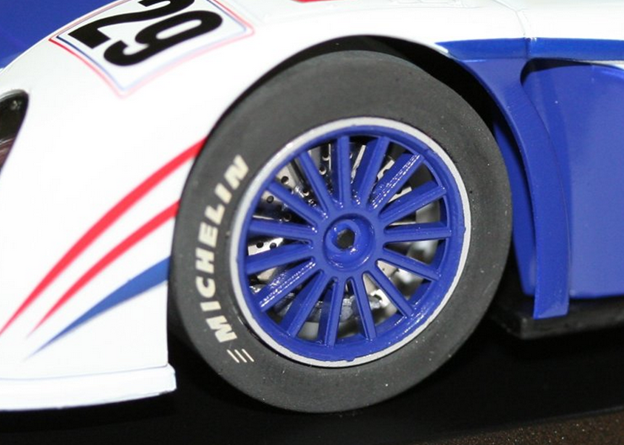 Sloting Plus SP029900 - Painted Wheel Insert Set - Le Mans Style - for 16.9" Wheels - Blue