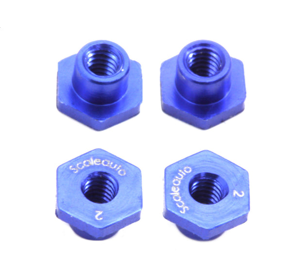 Scaleauto SC-8170A - Aluminum Suspension Mounts - Hexagonal Head - 2mm