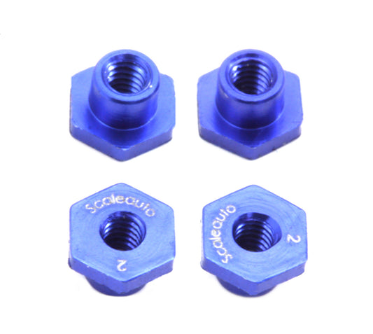 Scaleauto SC-8170A - Aluminum Suspension Mounts - Hexagonal Head - 2mm