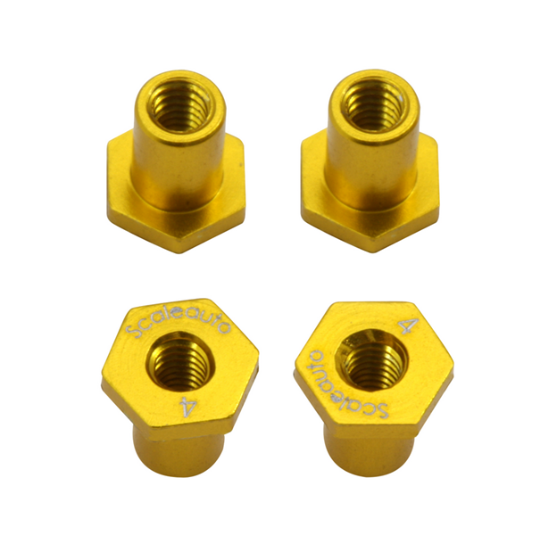 Scaleauto SC-8170C - Aluminum Suspension Mounts - Hexagonal Head - 4mm