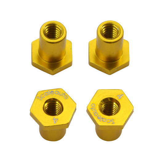 Scaleauto SC-8170C - Aluminum Suspension Mounts - Hexagonal Head - 4mm