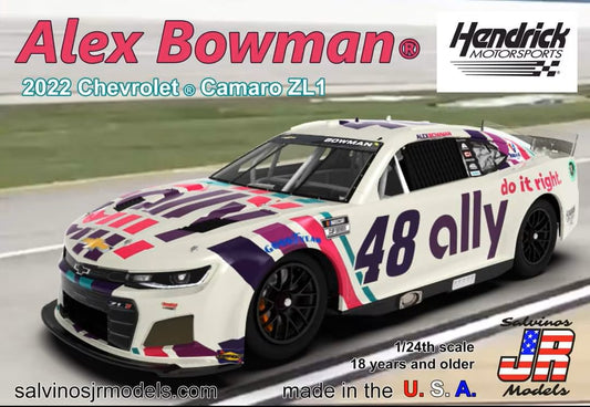 Salvinos JR Models HMC2022ABP - Alex Bowman - Hendrick Motorsports - 2022 Camaro ZL1 'Ally'