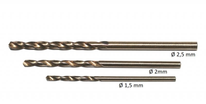 Sloting Plus SP140012 - Cobalt Drill Bit Set - 1.5, 2.0, 2.5mm