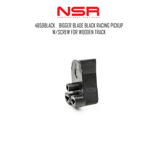 NSR 4859BLACK - Guía de carreras - Baja fricción/Perfil bajo - Cuchilla más grande con tornillo para pistas de madera