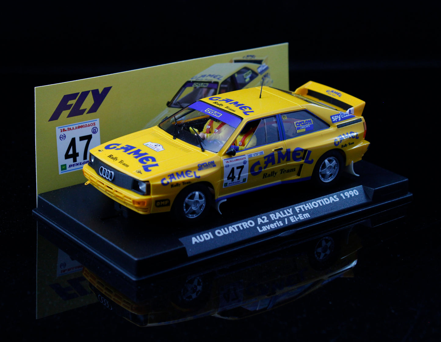 Fly A2098 - PRE-ORDER NOW! - Audi Quattro A2 - Camel #47 - '90 Rally Fthiotidas Winner