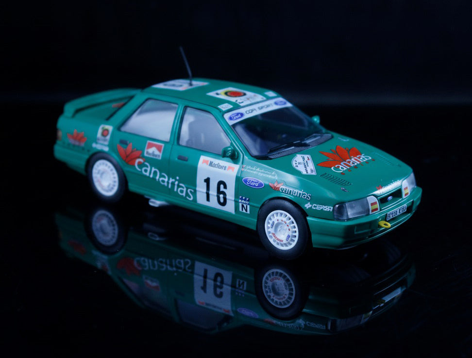 Fly A2128 - PRE-ORDER NOW! - Ford Sierra Cosworth - Canarias #16 - '91 Rally Catalunya-Costa Brava