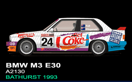 Fly A2130 - PRE-ORDER NOW! - BMW M3 E30 - Diet Coke #24 - '93 Bathurst