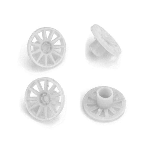 Avant Slot 20753A - Wheel Inserts - Rally - for 15.5mm wheels - White - pack of 4