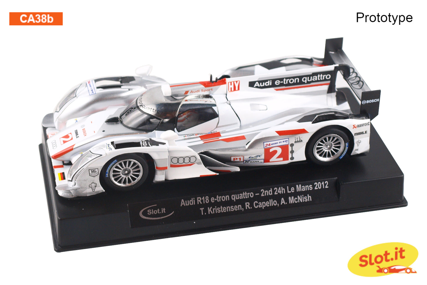 Slot.it CA38B - PRE-ORDER NOW! - Audi R18 E-Tron Quattro #2 - '12 24H Le Mans 2nd