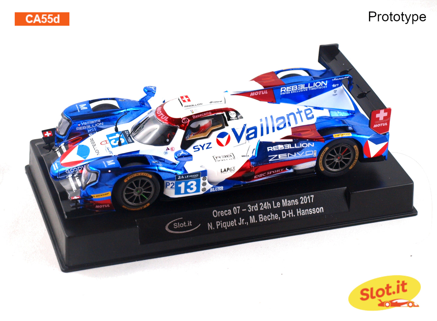 Slot.it CA55D - PRE-ORDER NOW! - Oreca 07 #13 - N. Piquet Jr. / M Beche / D-H. Hansson - '17 Le Mans 24H