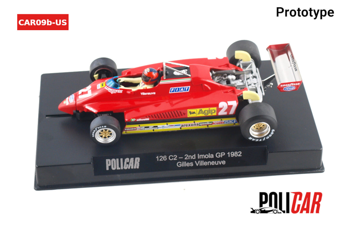 Policar PCAR09b-US - PRE-ORDER NOW! - 126 C2 - Gilles Villeneuve #27 - '82 Imola GP
